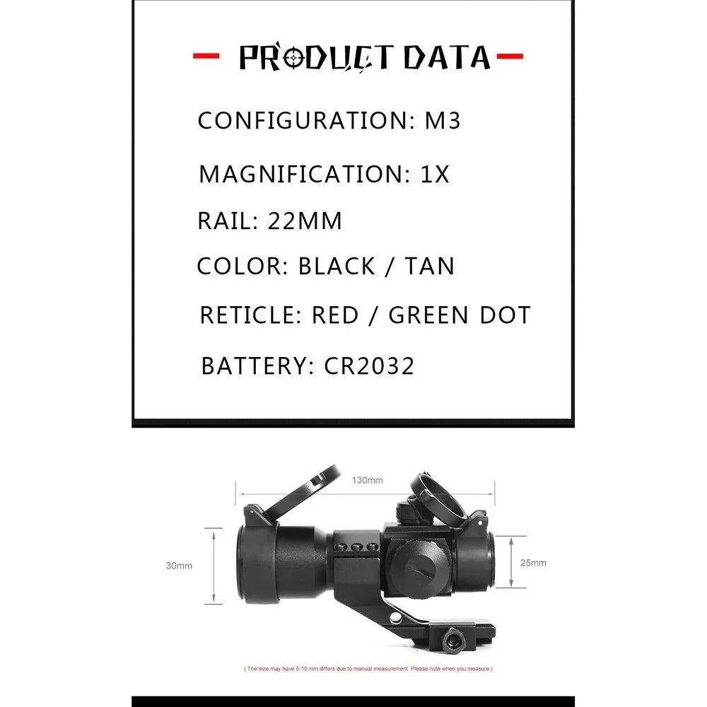 M3 Tactical Optical Green / Red Dot Sight