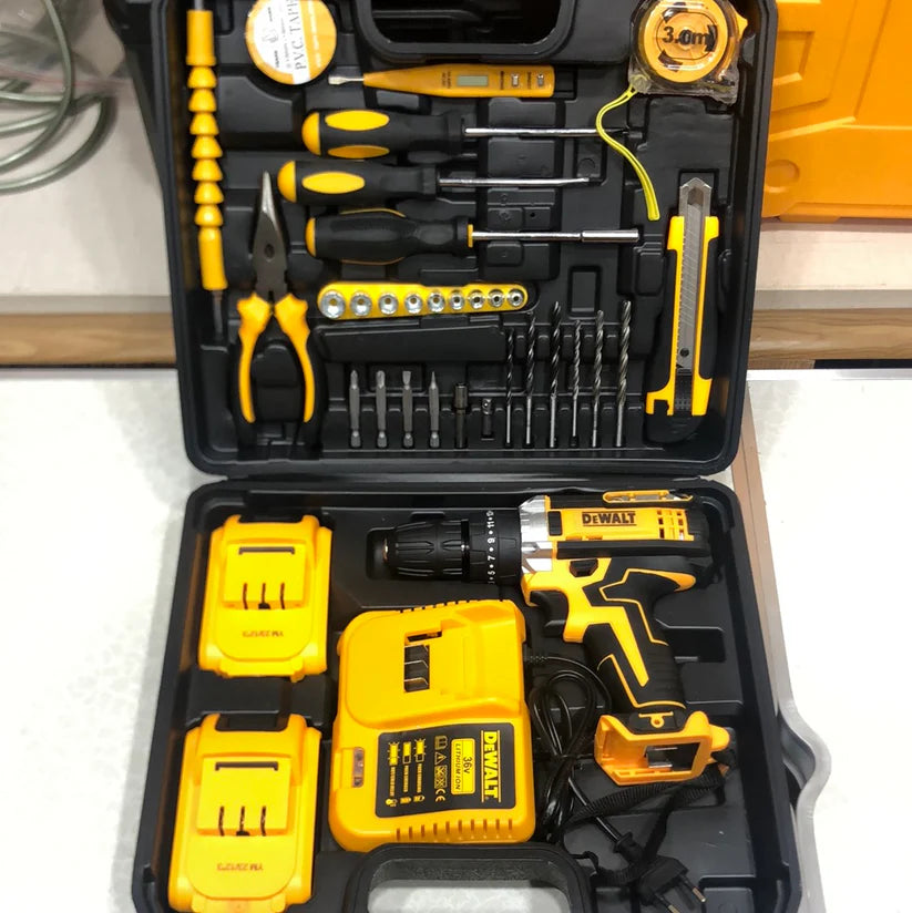 35Pcs Dewalt Multifunctional 36V High Speed Portable Cordless Drill Kit For Home Use