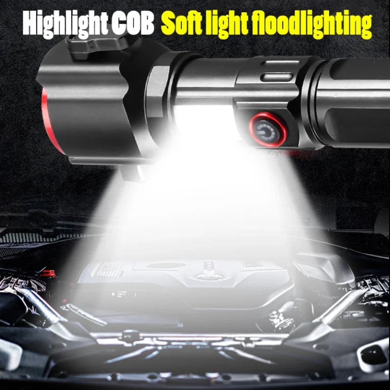 Multi-functional High Power LED Flashlight Rechargeable Waterproof