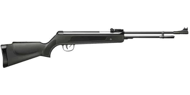 Snowpeak B3-3P Air Rifle 5.5mm/0.22 - Syntheticunder  Available in .22 (5.5 mm) caliber.  TRUGLO fiber optic sights with contrasting fiber colors  Rubber butt pad for recoil absorption.  Muzzle Velocity: 460 FPS