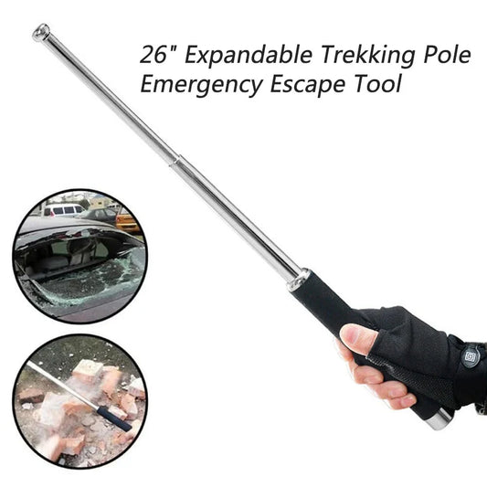 YRG Multi-functional Trekking Pole Emergency Escape Tool Expandable 26 Inch Length